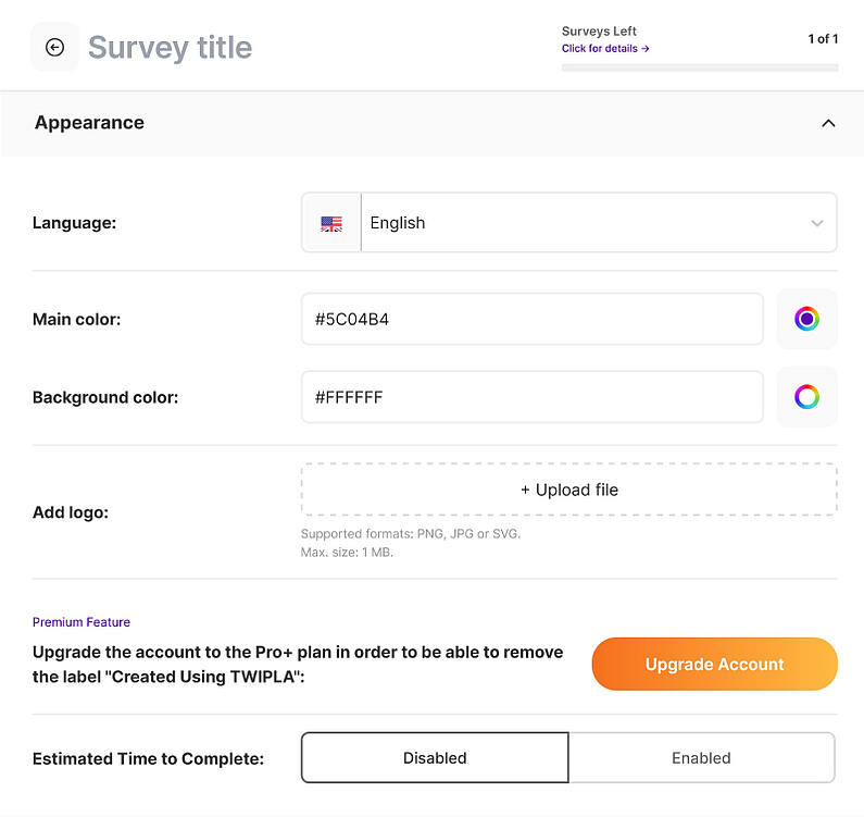 Customize the Appearance of your Surveys